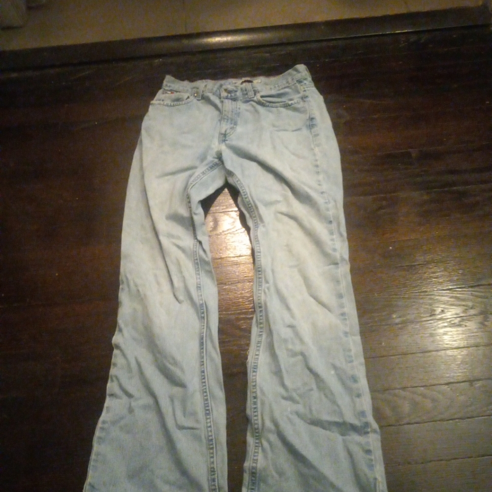 Tommy Hilfiger Classic Boot Y2K Baggy Womans Color Blue Jeans Size 28 Comfort